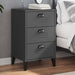 Bedside Cabinet Viken Anthracite Grey Solid Wood Pine Tiakot