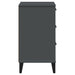Bedside Cabinet Viken Anthracite Grey Solid Wood Pine Tiakot