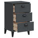 Bedside Cabinet Viken Anthracite Grey Solid Wood Pine Tiakot