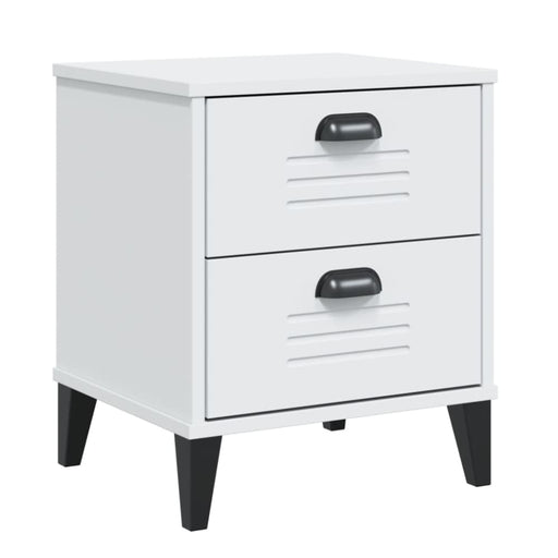 Bedside Cabinet Viken White Solid Wood Pine Tiakbn