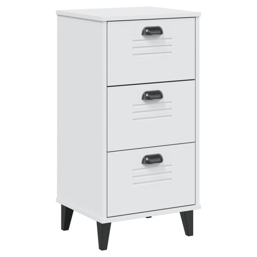 Bedside Cabinet Viken White Solid Wood Pine Tiakoi