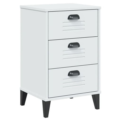 Bedside Cabinet Viken White Solid Wood Pine Tiakoo