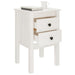 Bedside Cabinet White 40x35x61.5 Cm Solid Wood Pine Notlko