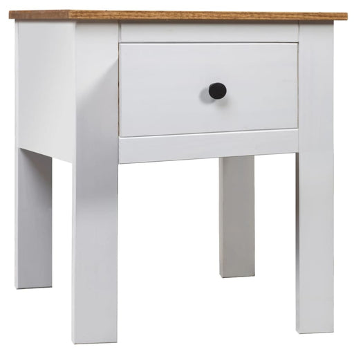 Bedside Cabinet White 46x40x57 Cm Pine Panama Range Xnxlkt