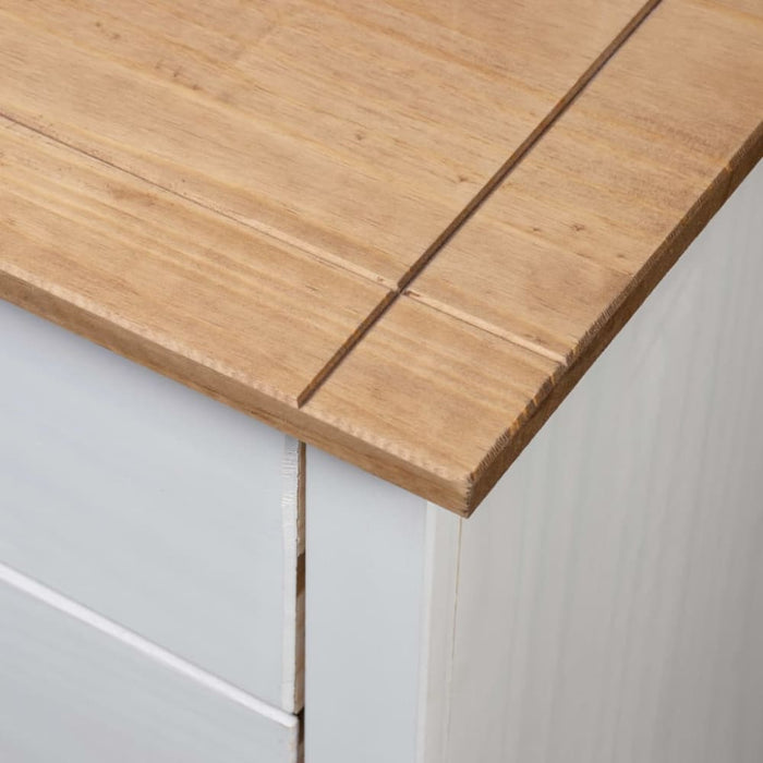 Bedside Cabinet White 46x40x57 Cm Pinewood Panama Range