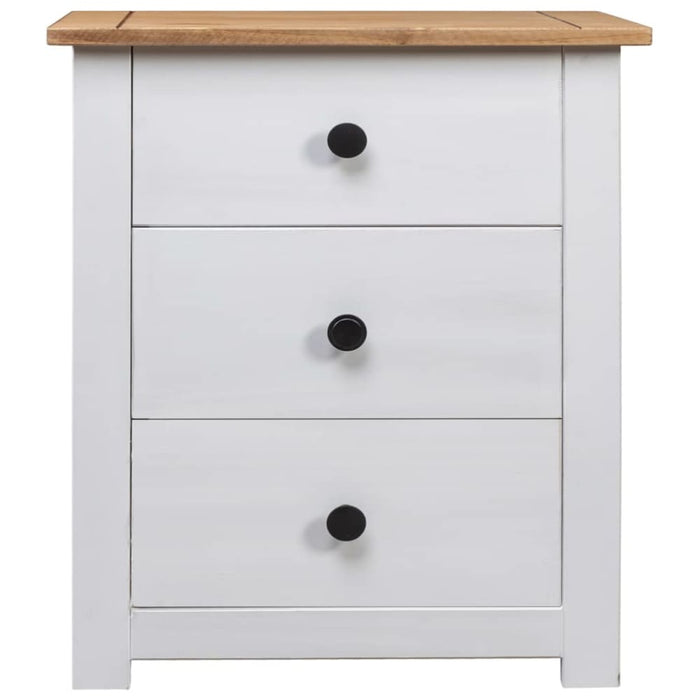 Bedside Cabinet White 46x40x57 Cm Pinewood Panama Range