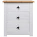 Bedside Cabinet White 46x40x57 Cm Pinewood Panama Range