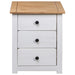 Bedside Cabinet White 46x40x57 Cm Pinewood Panama Range