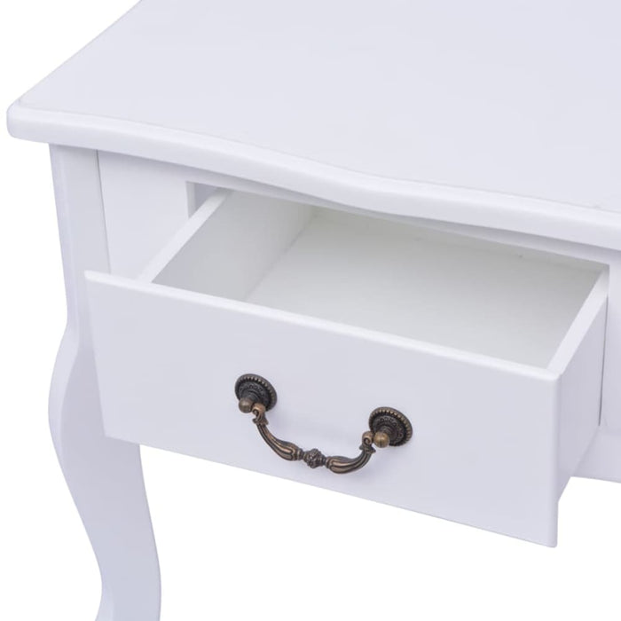 Bedside Cabinet Mdf White Xaxiak