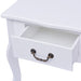 Bedside Cabinet Mdf White Xaxiak