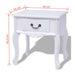 Bedside Cabinet Mdf White Xaxiak