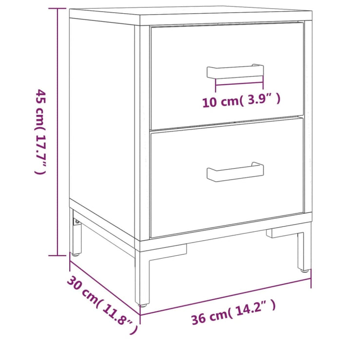 Bedside Cabinets 2 Pcs 36x30x45 Cm Solid Wood Pine Toxbttn