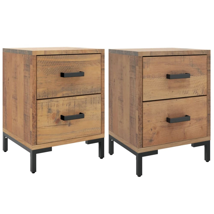 Bedside Cabinets 2 Pcs 36x30x45 Cm Solid Wood Pine Toxbttn