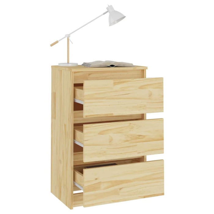 Bedside Cabinets 2 Pcs 40x29.5x64 Cm Solid Pine Wood Nbnbna