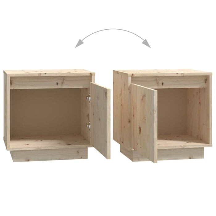 Bedside Cabinets 2 Pcs 40x30x40 Cm Solid Wood Pine Nottbl