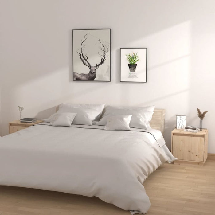 Bedside Cabinets 2 Pcs 40x30x40 Cm Solid Wood Pine Nottbl