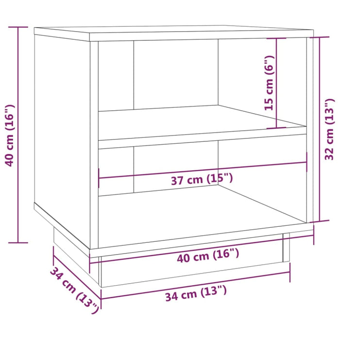 Bedside Cabinets 2 Pcs 40x34x40 Cm Solid Wood Pine Nottxl