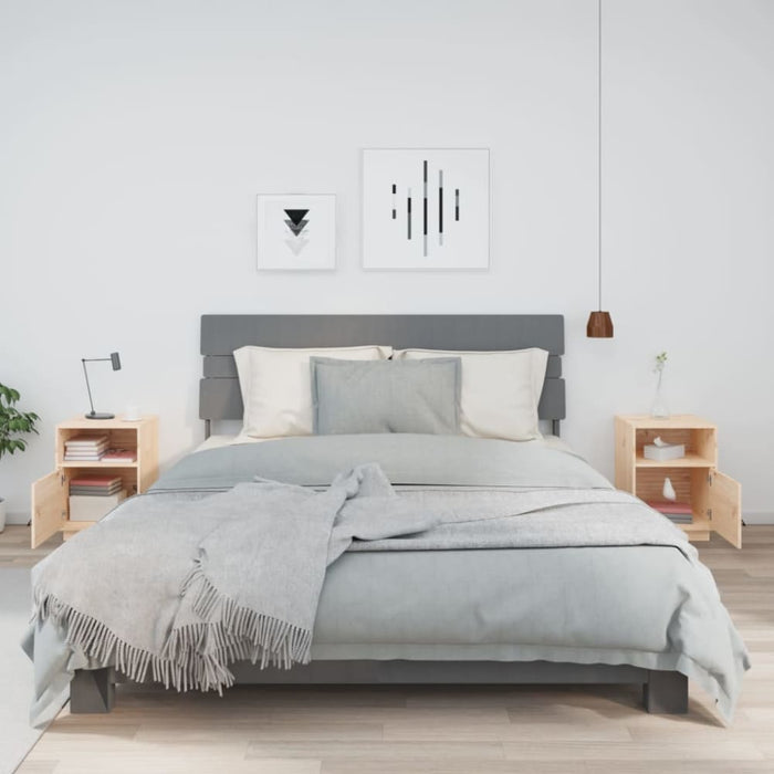 Bedside Cabinets 2 Pcs 40x34x55 Cm Solid Wood Pine Nontol