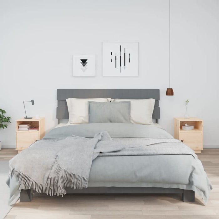 Bedside Cabinets 2 Pcs 40x34x55 Cm Solid Wood Pine Nontol