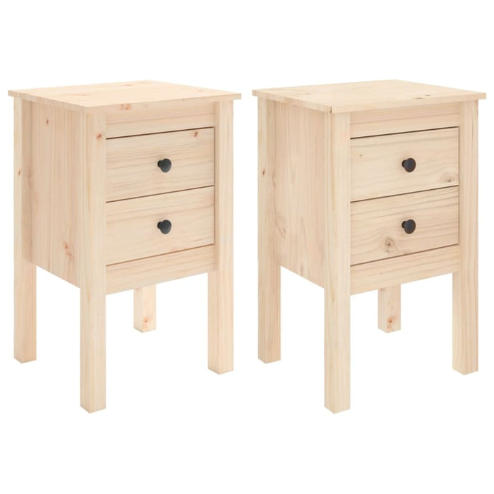 Bedside Cabinets 2 Pcs 40x35x61.5 Cm Solid Wood Pine Notlkb
