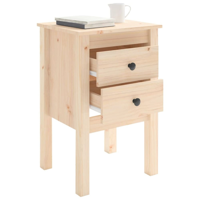 Bedside Cabinets 2 Pcs 40x35x61.5 Cm Solid Wood Pine Notlkb