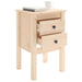 Bedside Cabinets 2 Pcs 40x35x61.5 Cm Solid Wood Pine Notlkb
