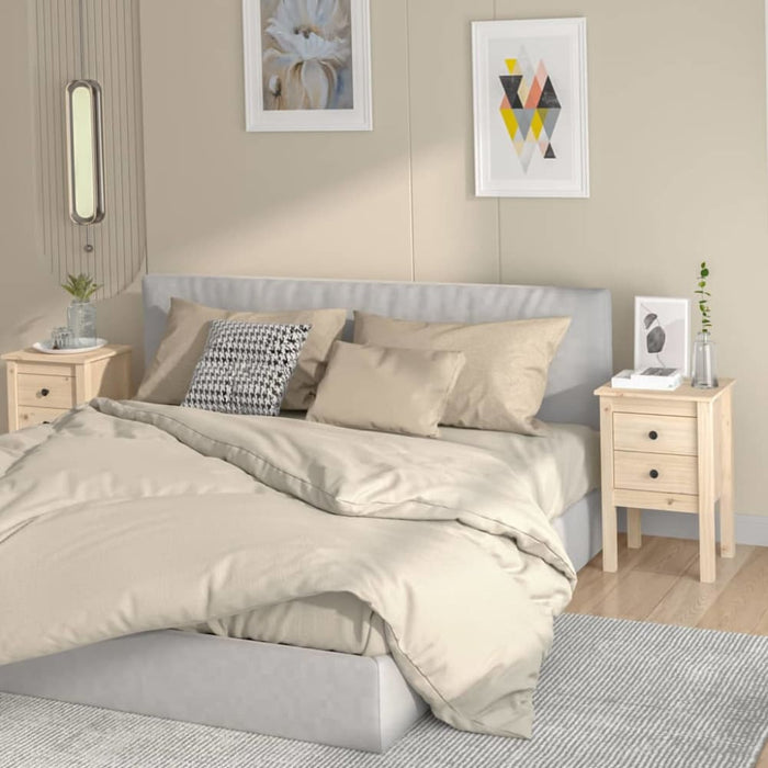 Bedside Cabinets 2 Pcs 40x35x61.5 Cm Solid Wood Pine Notlkb