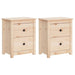 Bedside Cabinets 2 Pcs 50x35x61.5 Cm Solid Wood Pine Notlnb