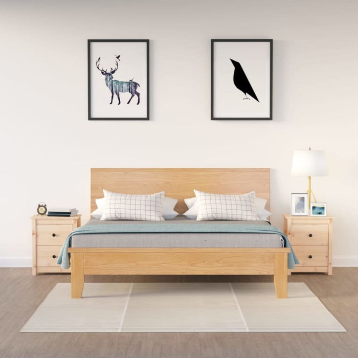 Bedside Cabinets 2 Pcs 50x35x61.5 Cm Solid Wood Pine Notlnb