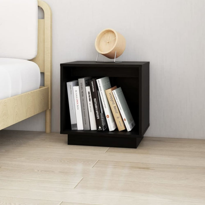 Bedside Cabinets 2 Pcs Black 40x30x40 Cm Solid Wood Pine