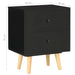 Bedside Cabinets 2 Pcs Black 40x30x50 Cm Solid Pinewood