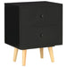 Bedside Cabinets 2 Pcs Black 40x30x50 Cm Solid Pinewood