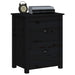 Bedside Cabinets 2 Pcs Black 50x35x61.5 Cm Solid Wood Pine