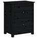 Bedside Cabinets 2 Pcs Black 50x35x61.5 Cm Solid Wood Pine