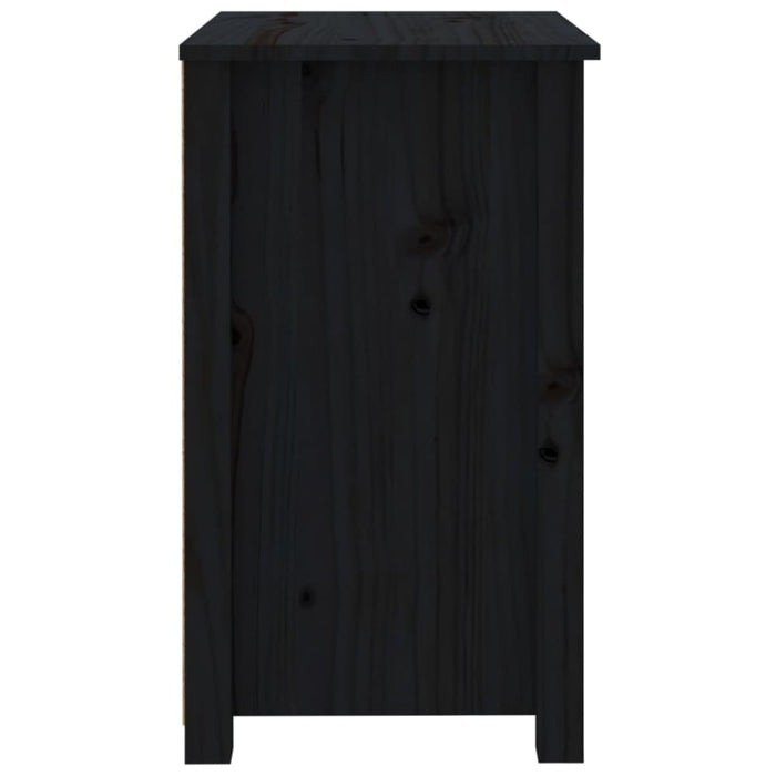 Bedside Cabinets 2 Pcs Black 50x35x61.5 Cm Solid Wood Pine
