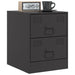 Bedside Cabinets 2 Pcs Black 34.5x39x44 Cm Steel Naolxb