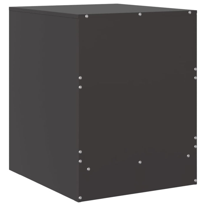 Bedside Cabinets 2 Pcs Black 34.5x39x44 Cm Steel Naolxb