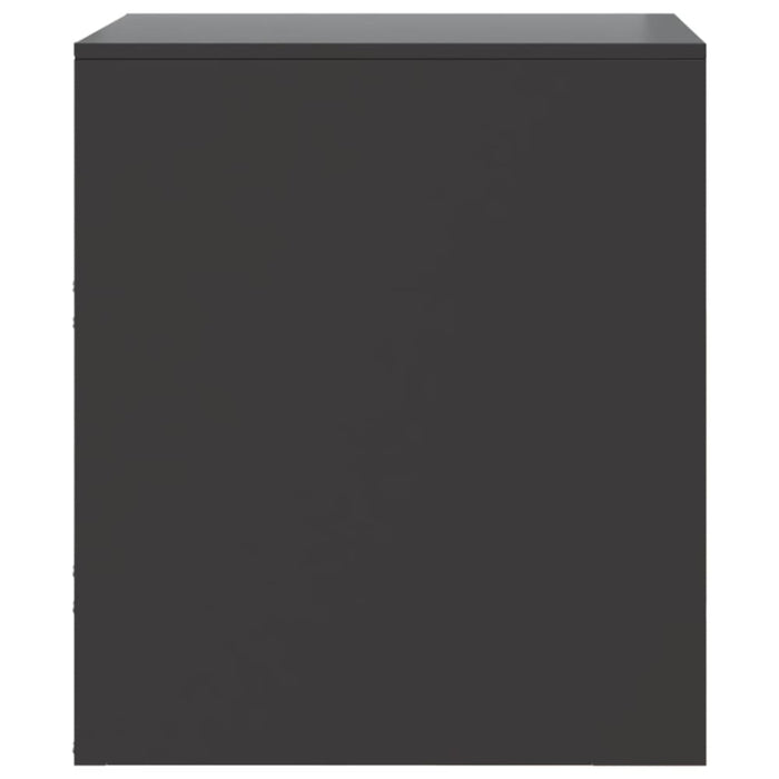 Bedside Cabinets 2 Pcs Black 34.5x39x44 Cm Steel Naolxb