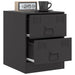 Bedside Cabinets 2 Pcs Black 34.5x39x44 Cm Steel Naolxb