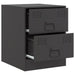 Bedside Cabinets 2 Pcs Black 34.5x39x44 Cm Steel Naolxb