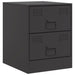 Bedside Cabinets 2 Pcs Black 34.5x39x44 Cm Steel Naolxb