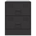 Bedside Cabinets 2 Pcs Black 34.5x39x44 Cm Steel Naolxb