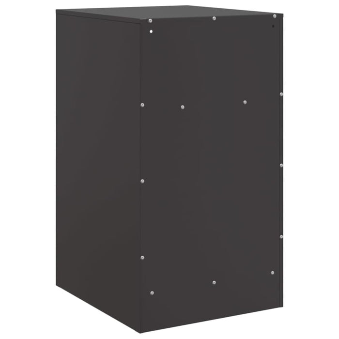 Bedside Cabinets 2 Pcs Black 34.5x39x62 Cm Steel Naoila