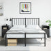 Bedside Cabinets 2 Pcs Black 34.5x39x62 Cm Steel Naoila
