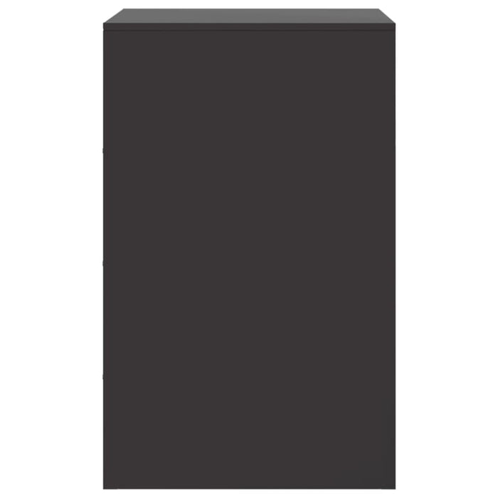 Bedside Cabinets 2 Pcs Black 34.5x39x62 Cm Steel Naoila
