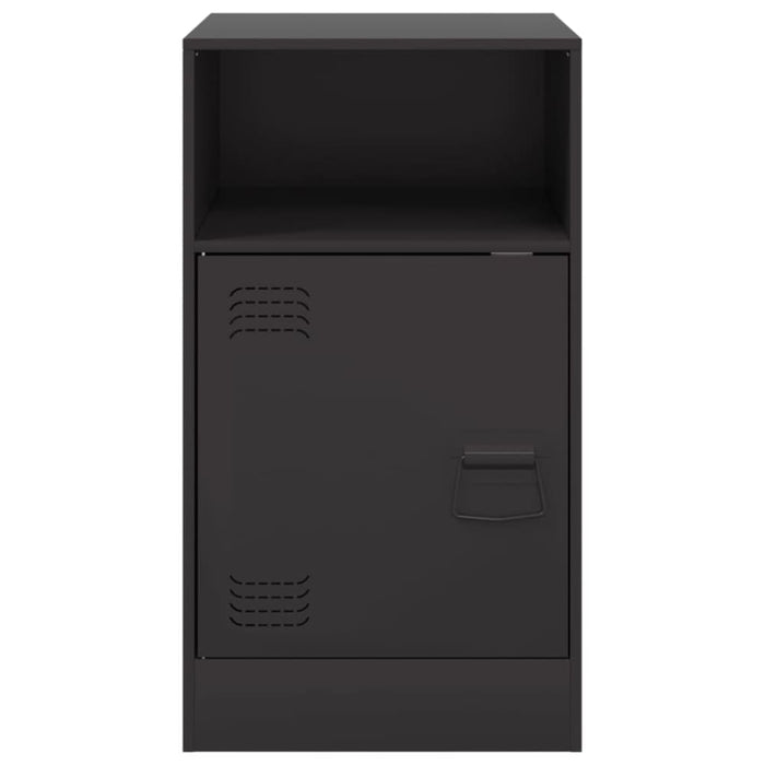 Bedside Cabinets 2 Pcs Black 34.5x39x62 Cm Steel Naoila