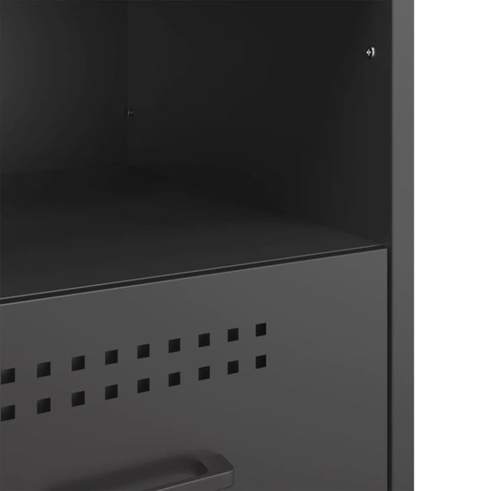 Bedside Cabinets 2 Pcs Black 36x39x50.5 Cm Cold-rolled