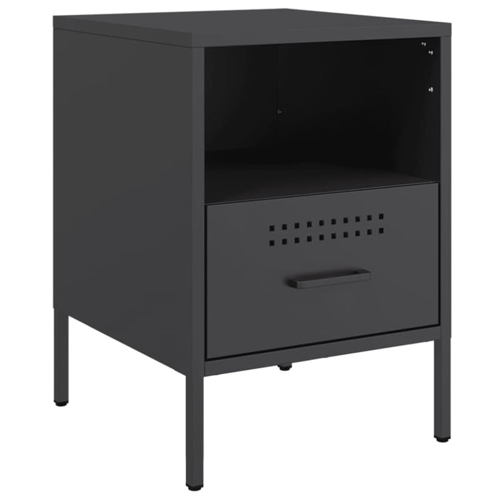 Bedside Cabinets 2 Pcs Black 36x39x50.5 Cm Cold-rolled