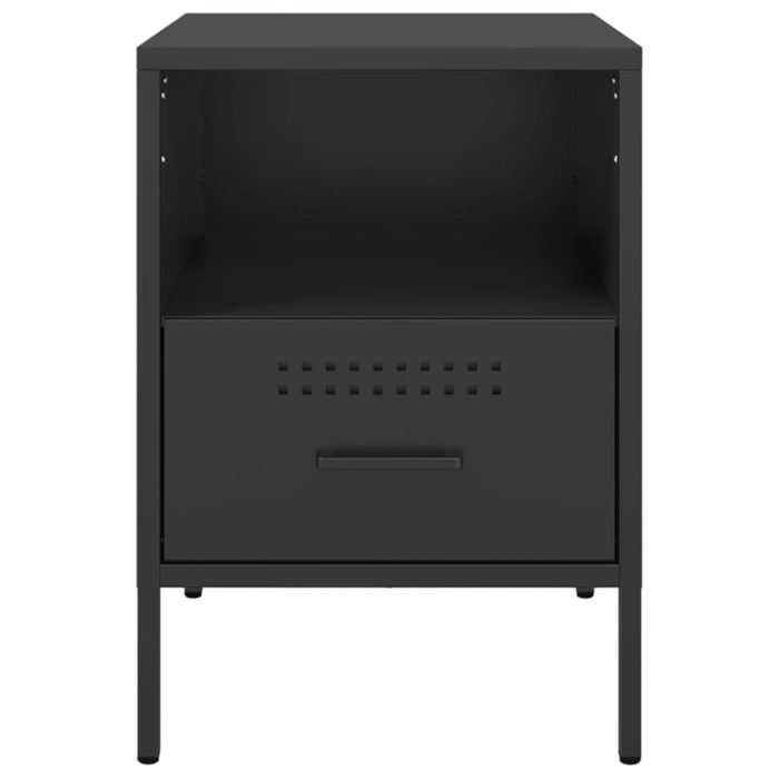 Bedside Cabinets 2 Pcs Black 36x39x50.5 Cm Cold-rolled