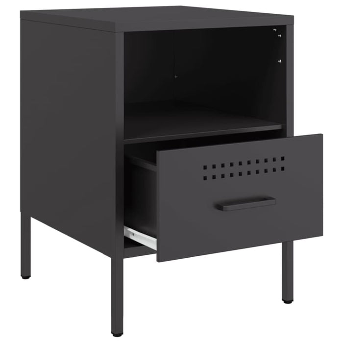 Bedside Cabinets 2 Pcs Black 36x39x50.5 Cm Cold-rolled